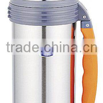 2014 hot sale double wall stainless steel s/s vacuum travel pot with handle 500ML 750ML 1000ML