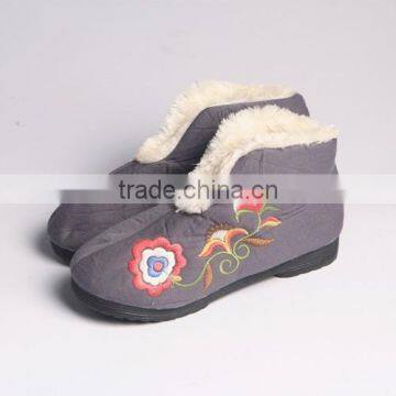 Plush Embroidery Woman Gender Ladies Slipper Boots photo-2