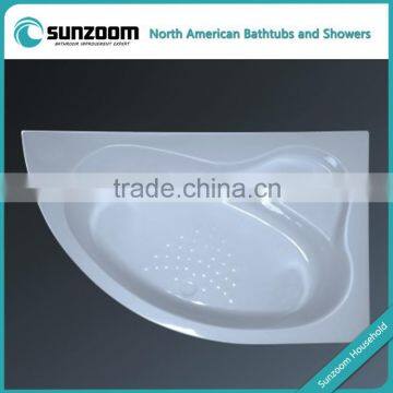 cUPC bathtub-with-seat,composite resin bathtub,small corner tub shower