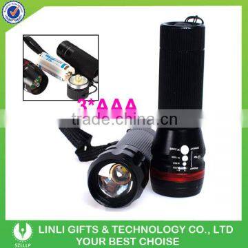 Led Aluminum Zoom AAA Bike Torch