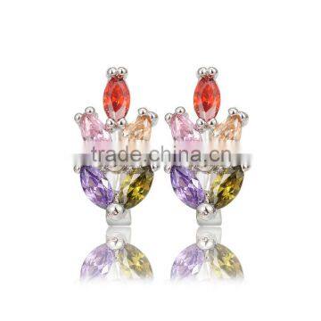 New arrival AAA zircon crystal hoop earings women accessories jewelry 2016
