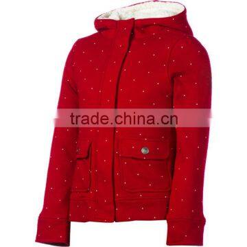 Hot!!lovely girl's winter warmer wear/hoodies cold-proof winter kid's hoodie