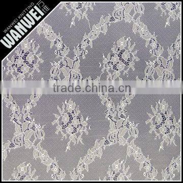 Wreath flowers cut lines designing crochet textile lace fabric 100% nylon material for skirts dresses liberty style 5911