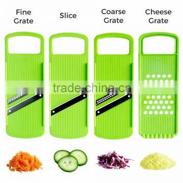 Mandoline Slicer with 4 Stainless Steel Blades, Vegetable Julienne Slicer, Hand Protector Versatile Kitchen Grater