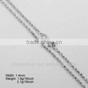 [DSC06156] 925 Silver Chains, Diamond Cut Daul-wave chain