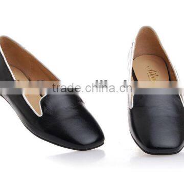 Office's ladies black color patent leather flat shoes for ladies