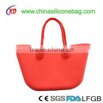 Custom silicone beach bag handbag shore tote, lady fashional silicon tote handbag