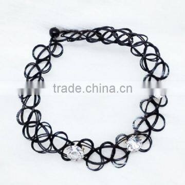 Fashion Custom Design 90s Tattoo Choker Plastic Crystal Bead Necklace Quality Choice photo-4