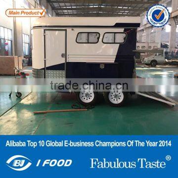 Customized horse float with living space,Custom straight load horse float trailer,horse angle load bunks float trailer