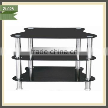 tempered glass electric fireplace fancy design tv stand ZL028