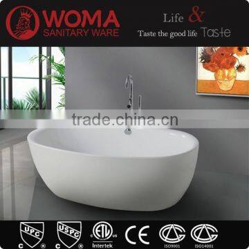 oval shape soaking bathtub acrylic free standing bath tub