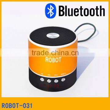 Robot-031u Good Quality Compatible Micro SD/TF Mini Bluetooth Speaker,stereo bluetooth speaker