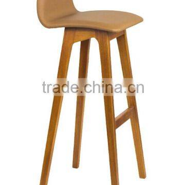 solid wood high chair bar stool bar chair, club bar stool with soft seat