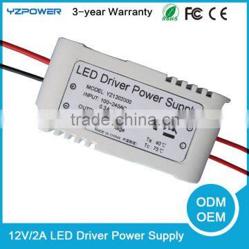 24w LED Light Power Adapter 12v 2a switching power supply ac dc adapter