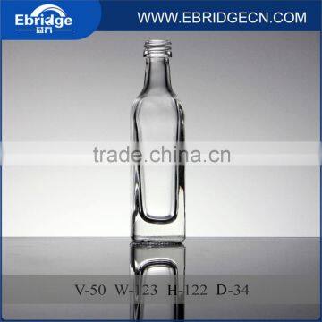 50ml square empty glass liquor bottles