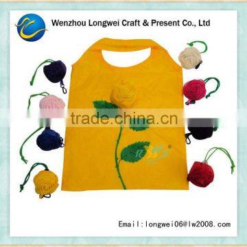 colorful rose shaped cheap reusable shopping bags wholesale