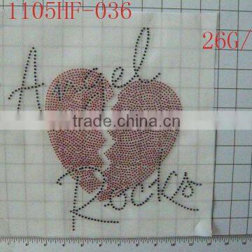 lead free chinese AAA quality strass hot fix designs iron on angle