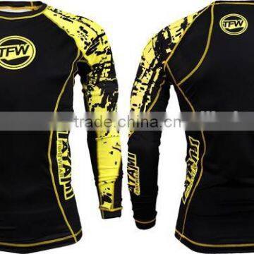 pro custom printed rash guard mma