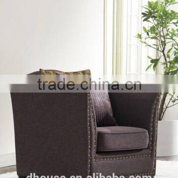 Leisure Coffee Color Fabric Sofa AL026