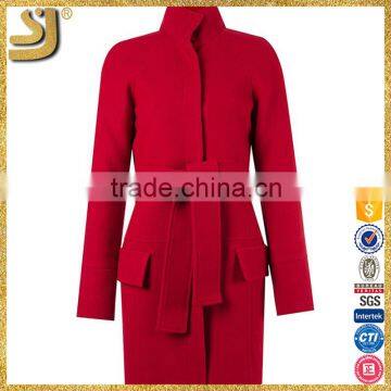 RED panel detail woman trench coat