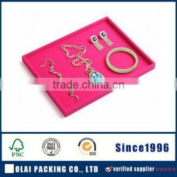 2015 hot sale velvet jewelry trays for earring and ring