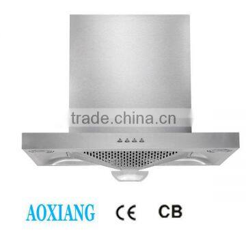 2015 new style kitchen ventilator /fully stainless steel housing range hood/Tempered glass smoke exhaust ventilator T6