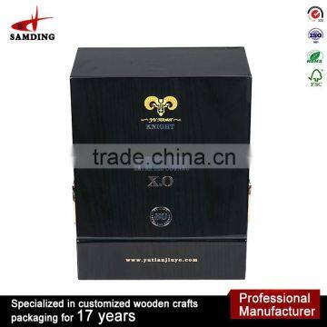 wholesale high quality custom design double bottle wine box wood for wine