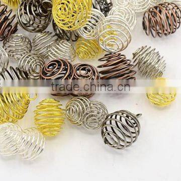 Iron Bead Cages, Oval, Mixed Color(IFIN-MSMC010-02)