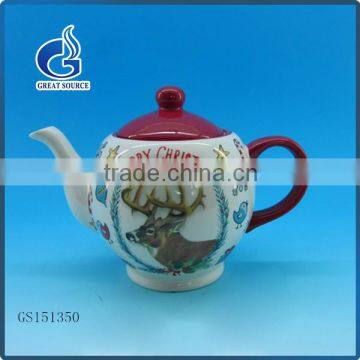 cheap decorative christmas reindeer ceramic tea pots