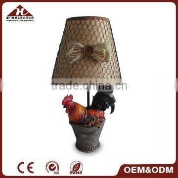 Home Resin Rooster Table Lamp, Western Style Lamps