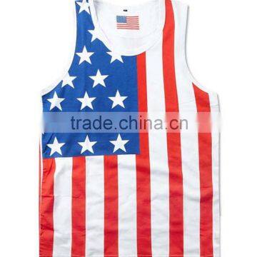 polyester Professional custom sublimation 3d design tank top