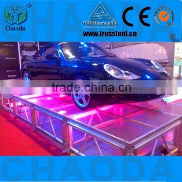 Hot Sale Cheap CE ,SGS, TUV Cetificited 1.22*1.22m or 1.22m*2.44m Aluminum Wedding Party Glass Acrylic Stage Quality Choice photo-5