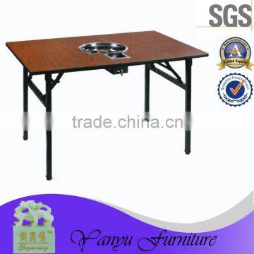 folding fireproof chafing dish dinning table for restaurant