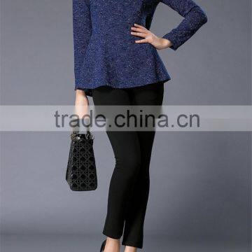 A-line Plus Size XXXL Fashion Cutting Blouse Design for Fat Women Tops photo-5