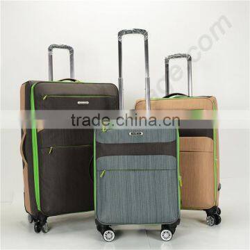 New product nylon fabric material aluminum trolley luggage set