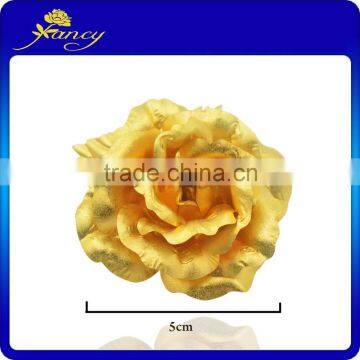 Gold Rose Flower Brooch