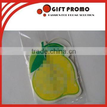 Yellow Colour Pear Shaped Paper Air Freshener