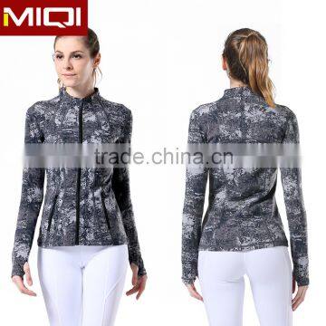 Custom Fancy Design Seamless Activewear Gymwear Women Fitness Nylon Spandex Yoga Jacket