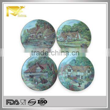 home decor ceramic 8'' round wall dish, decorative plates displaying plates