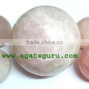 Rose Quartz Balls : Rose Quartz Spheres Wholesaler Manufacturer