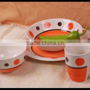 Dots Design Stoneware Tableware Made in China 16pcs Ceramic Dinnerware and Stoneware Dinner Set photo-5