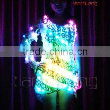 Wireless DMX512 Programmable LED Light Latin Dance Dress