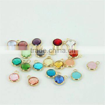 KJL-M2246 Wholesale new arrival colorful round point pandents, Drusy Turquoise Crystal Stone Quartz gold pave connector