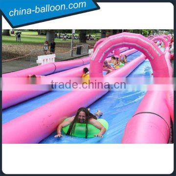 Custom Funny 300m giant inflatable water slides on street in City