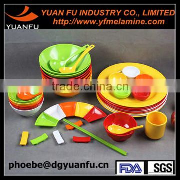 High Quality 20Pcs plastic melamine dinner set