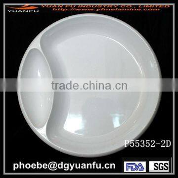 Melamine sectional dinner plates