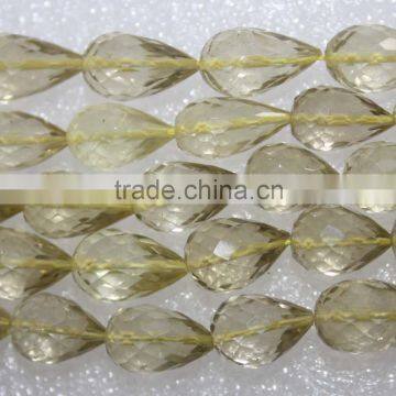 Natural Lemon Top Drill Faceted Drops