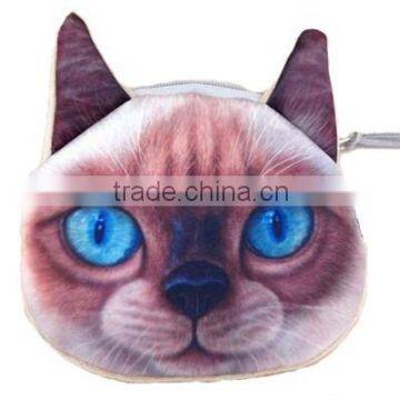 Eye-catching 3D Cute Lovely Children Coin Money Card Cat Zipper Purse photo-6