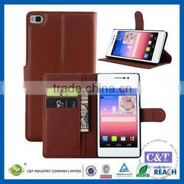 C&T Fashion Card Slot Magnetic PU Leather Flip Case Cover For Huawei Ascend P8 photo-3