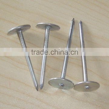 Roofing nails with flat head